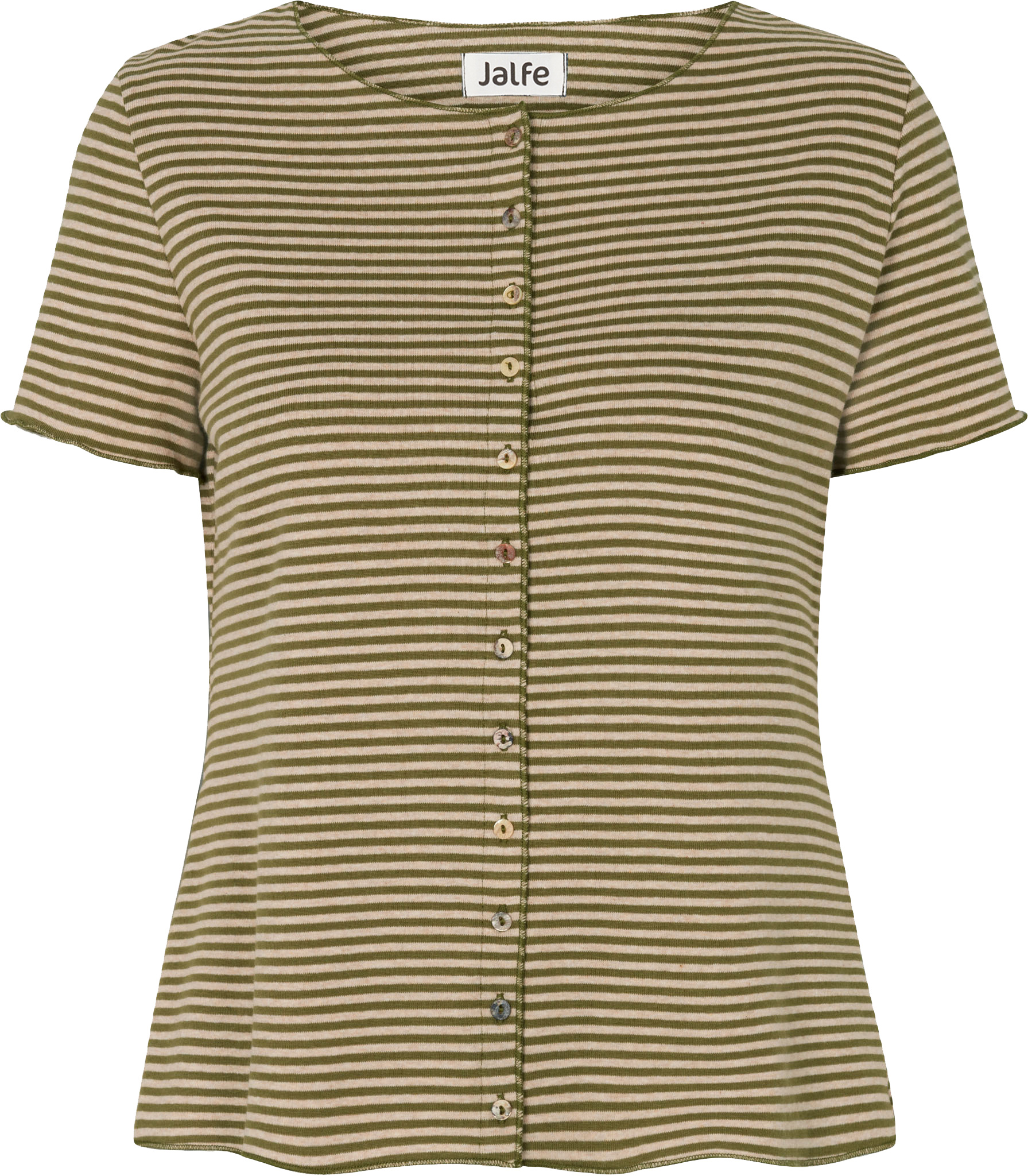 Button shirt s/s stripes organic cotton